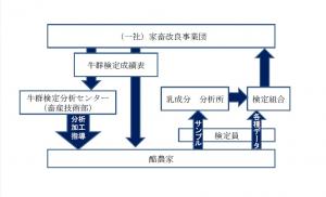 乳用牛群検定の仕組みイメージ図