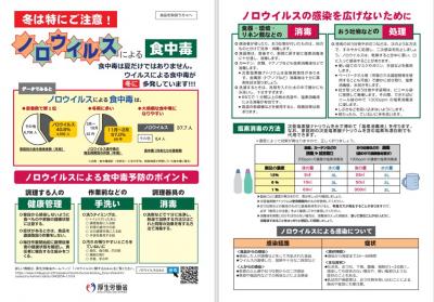 ノロウイルスの感染症・食中毒を予防しましょう