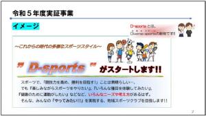 やまぐち部活動改革推進協議会実践事例発表資料抜粋　下関市D-sportsイメージ