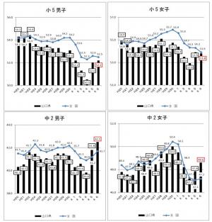 体力合計点の推移の様子です