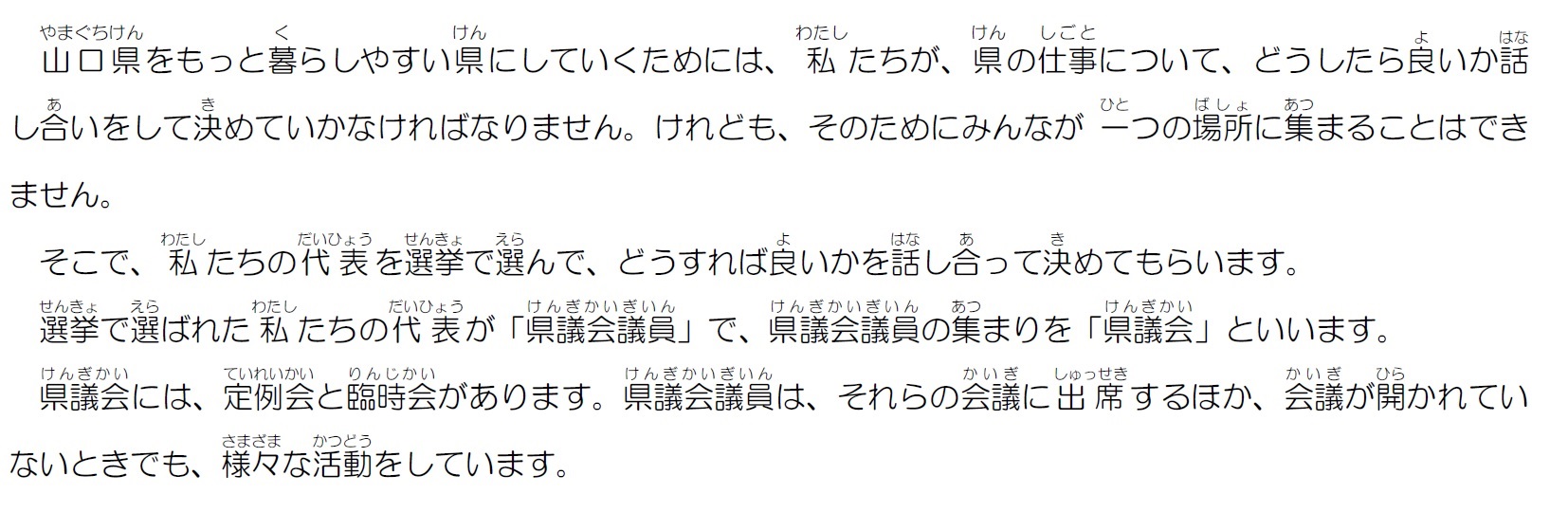 県議会って何の説明