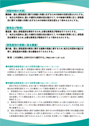 人権啓発パネル（部落差別解消推進法2）