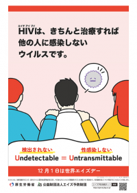 エイチアイブイは、きちんと治療すれば他の人に感染しないウイルスです。