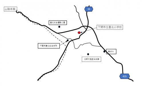 下関市立豊北小学校位置図