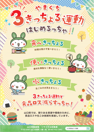 「やまぐち3きっちょる運動」チラシ（表）