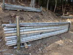 美祢市西厚保町の竹の棚積みの写真