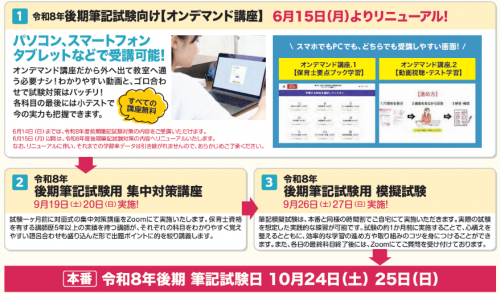 令和8年 後期筆記試験受験を予定されている方へご案内