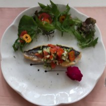 アゴのソテー夏野菜のソース添え