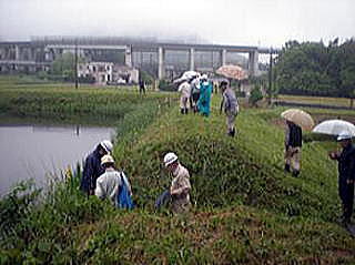 危険ため池のパトロールの画像