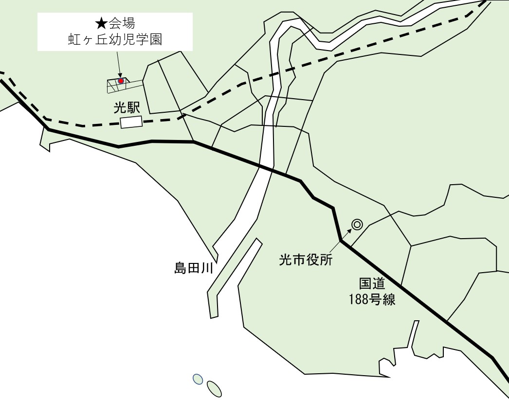 ※2会場の地図(虹ヶ丘幼児学園)