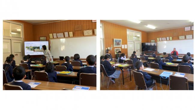 岩国市立そお小学校出前授業（ため池工事について学ぶ）